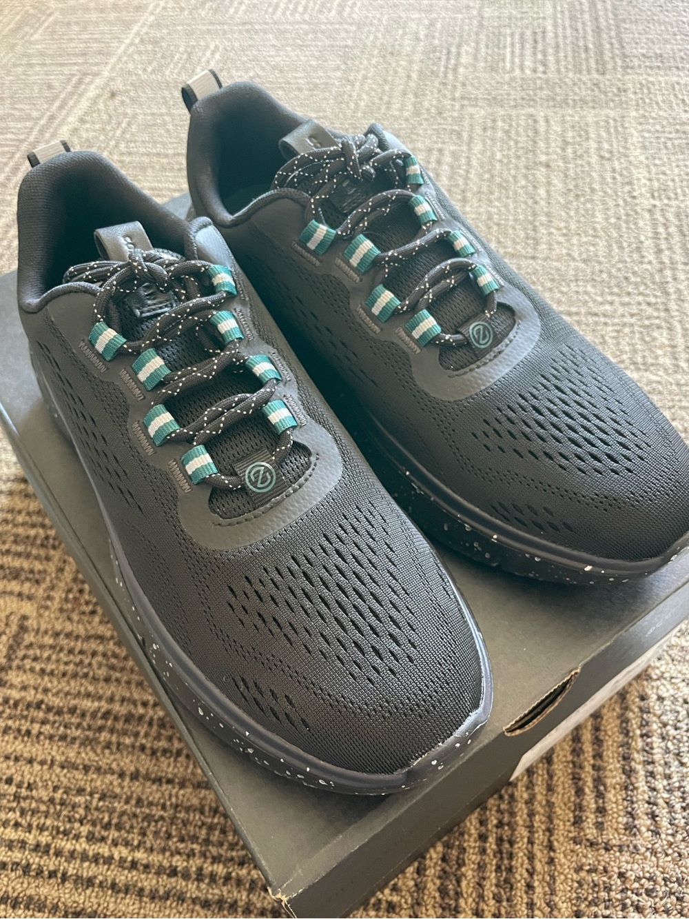 Cole Haan Zerogrand Women's Black Sneakers with Teal Accents-Size 9